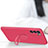 Silikon Hülle Handyhülle Ultra Dünn Schutzhülle Tasche Flexible mit Magnetisch Fingerring Ständer S01 für Oppo Reno6 Pro 5G India
