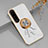 Silikon Hülle Handyhülle Ultra Dünn Schutzhülle Tasche Flexible mit Magnetisch Fingerring Ständer S01 für Sony Xperia 10 V