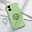 Silikon Hülle Handyhülle Ultra Dünn Schutzhülle Tasche Flexible mit Magnetisch Fingerring Ständer S01 für Vivo iQOO Z7 5G Grün