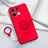 Silikon Hülle Handyhülle Ultra Dünn Schutzhülle Tasche Flexible mit Magnetisch Fingerring Ständer S02 für Oppo Reno9 Pro 5G Rot