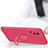 Silikon Hülle Handyhülle Ultra Dünn Schutzhülle Tasche Flexible mit Magnetisch Fingerring Ständer S02 für Vivo iQOO Neo7 5G