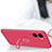 Silikon Hülle Handyhülle Ultra Dünn Schutzhülle Tasche Flexible mit Magnetisch Fingerring Ständer S02 für Vivo iQOO Z7x 5G