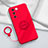 Silikon Hülle Handyhülle Ultra Dünn Schutzhülle Tasche Flexible mit Magnetisch Fingerring Ständer S02 für Vivo V27 Pro 5G Rot