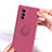 Silikon Hülle Handyhülle Ultra Dünn Schutzhülle Tasche Flexible mit Magnetisch Fingerring Ständer S03 für Vivo X70 5G