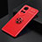 Silikon Hülle Handyhülle Ultra Dünn Schutzhülle Tasche Flexible mit Magnetisch Fingerring Ständer SD1 für Oppo Reno10 Pro 5G Rot