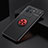Silikon Hülle Handyhülle Ultra Dünn Schutzhülle Tasche Flexible mit Magnetisch Fingerring Ständer SD1 für Vivo iQOO Neo6 SE 5G Rot und Schwarz