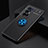 Silikon Hülle Handyhülle Ultra Dünn Schutzhülle Tasche Flexible mit Magnetisch Fingerring Ständer SD1 für Vivo X70 Pro+ Plus 5G Blau und Schwarz