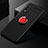 Silikon Hülle Handyhülle Ultra Dünn Schutzhülle Tasche Flexible mit Magnetisch Fingerring Ständer SD1 für Vivo Y50t Rot und Schwarz