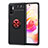 Silikon Hülle Handyhülle Ultra Dünn Schutzhülle Tasche Flexible mit Magnetisch Fingerring Ständer SD1 für Xiaomi POCO M3 Pro 5G Rot und Schwarz