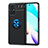 Silikon Hülle Handyhülle Ultra Dünn Schutzhülle Tasche Flexible mit Magnetisch Fingerring Ständer SD1 für Xiaomi Redmi 10 4G Blau und Schwarz