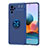 Silikon Hülle Handyhülle Ultra Dünn Schutzhülle Tasche Flexible mit Magnetisch Fingerring Ständer SD1 für Xiaomi Redmi Note 10 4G Blau