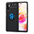 Silikon Hülle Handyhülle Ultra Dünn Schutzhülle Tasche Flexible mit Magnetisch Fingerring Ständer SD1 für Xiaomi Redmi Note 10 5G Blau und Schwarz