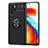 Silikon Hülle Handyhülle Ultra Dünn Schutzhülle Tasche Flexible mit Magnetisch Fingerring Ständer SD1 für Xiaomi Redmi Note 10 Pro 5G Schwarz