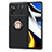 Silikon Hülle Handyhülle Ultra Dünn Schutzhülle Tasche Flexible mit Magnetisch Fingerring Ständer SD1 für Xiaomi Redmi Note 11E Pro 5G Gold und Schwarz