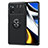 Silikon Hülle Handyhülle Ultra Dünn Schutzhülle Tasche Flexible mit Magnetisch Fingerring Ständer SD1 für Xiaomi Redmi Note 11E Pro 5G Schwarz