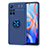 Silikon Hülle Handyhülle Ultra Dünn Schutzhülle Tasche Flexible mit Magnetisch Fingerring Ständer SD1 für Xiaomi Redmi Note 11T 5G Blau
