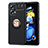 Silikon Hülle Handyhülle Ultra Dünn Schutzhülle Tasche Flexible mit Magnetisch Fingerring Ständer SD1 für Xiaomi Redmi Note 11T Pro 5G Gold und Schwarz