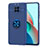 Silikon Hülle Handyhülle Ultra Dünn Schutzhülle Tasche Flexible mit Magnetisch Fingerring Ständer SD1 für Xiaomi Redmi Note 9T 5G Blau