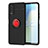 Silikon Hülle Handyhülle Ultra Dünn Schutzhülle Tasche Flexible mit Magnetisch Fingerring Ständer SD2 für Vivo iQOO U1 Rot und Schwarz
