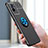 Silikon Hülle Handyhülle Ultra Dünn Schutzhülle Tasche Flexible mit Magnetisch Fingerring Ständer SD2 für Vivo iQOO Z6x