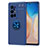 Silikon Hülle Handyhülle Ultra Dünn Schutzhülle Tasche Flexible mit Magnetisch Fingerring Ständer SD2 für Vivo X70 Pro+ Plus 5G Blau