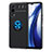 Silikon Hülle Handyhülle Ultra Dünn Schutzhülle Tasche Flexible mit Magnetisch Fingerring Ständer SD2 für Vivo Y53s t2 Blau und Schwarz