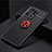 Silikon Hülle Handyhülle Ultra Dünn Schutzhülle Tasche Flexible mit Magnetisch Fingerring Ständer SD2 für Xiaomi Mi Mix 4 5G Rot und Schwarz