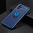 Silikon Hülle Handyhülle Ultra Dünn Schutzhülle Tasche Flexible mit Magnetisch Fingerring Ständer SD2 für Xiaomi Poco M5S Blau