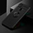 Silikon Hülle Handyhülle Ultra Dünn Schutzhülle Tasche Flexible mit Magnetisch Fingerring Ständer SD2 für Xiaomi Redmi 9 India Schwarz