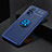 Silikon Hülle Handyhülle Ultra Dünn Schutzhülle Tasche Flexible mit Magnetisch Fingerring Ständer SD2 für Xiaomi Redmi Note 10 Pro 4G Blau