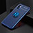 Silikon Hülle Handyhülle Ultra Dünn Schutzhülle Tasche Flexible mit Magnetisch Fingerring Ständer SD2 für Xiaomi Redmi Note 11 SE 5G Blau