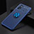Silikon Hülle Handyhülle Ultra Dünn Schutzhülle Tasche Flexible mit Magnetisch Fingerring Ständer SD2 für Xiaomi Redmi Note 11E Pro 5G Blau