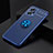 Silikon Hülle Handyhülle Ultra Dünn Schutzhülle Tasche Flexible mit Magnetisch Fingerring Ständer SD2 für Xiaomi Redmi Note 11T Pro+ Plus 5G Blau