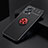 Silikon Hülle Handyhülle Ultra Dünn Schutzhülle Tasche Flexible mit Magnetisch Fingerring Ständer SD2 für Xiaomi Redmi Note 11T Pro+ Plus 5G Rot und Schwarz