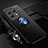 Silikon Hülle Handyhülle Ultra Dünn Schutzhülle Tasche Flexible mit Magnetisch Fingerring Ständer SD3 für OnePlus 11R 5G Blau und Schwarz
