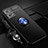 Silikon Hülle Handyhülle Ultra Dünn Schutzhülle Tasche Flexible mit Magnetisch Fingerring Ständer SD3 für Realme 9 Pro+ Plus 5G Blau und Schwarz