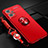 Silikon Hülle Handyhülle Ultra Dünn Schutzhülle Tasche Flexible mit Magnetisch Fingerring Ständer SD3 für Realme 9 Pro+ Plus 5G Rot