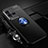 Silikon Hülle Handyhülle Ultra Dünn Schutzhülle Tasche Flexible mit Magnetisch Fingerring Ständer SD3 für Vivo iQOO 10 Pro 5G Blau und Schwarz