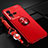 Silikon Hülle Handyhülle Ultra Dünn Schutzhülle Tasche Flexible mit Magnetisch Fingerring Ständer SD3 für Vivo iQOO 10 Pro 5G Rot