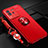 Silikon Hülle Handyhülle Ultra Dünn Schutzhülle Tasche Flexible mit Magnetisch Fingerring Ständer SD3 für Vivo iQOO Neo6 SE 5G Rot