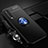 Silikon Hülle Handyhülle Ultra Dünn Schutzhülle Tasche Flexible mit Magnetisch Fingerring Ständer SD3 für Vivo iQOO U1 Blau und Schwarz