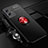 Silikon Hülle Handyhülle Ultra Dünn Schutzhülle Tasche Flexible mit Magnetisch Fingerring Ständer SD3 für Vivo iQOO Z6 5G Rot und Schwarz