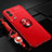 Silikon Hülle Handyhülle Ultra Dünn Schutzhülle Tasche Flexible mit Magnetisch Fingerring Ständer SD3 für Vivo Y53s t2 Rot