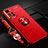 Silikon Hülle Handyhülle Ultra Dünn Schutzhülle Tasche Flexible mit Magnetisch Fingerring Ständer SD3 für Xiaomi Mi 11i 5G (2022) Rot