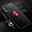 Silikon Hülle Handyhülle Ultra Dünn Schutzhülle Tasche Flexible mit Magnetisch Fingerring Ständer SD3 für Xiaomi Mi 11i 5G Rot und Schwarz