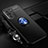 Silikon Hülle Handyhülle Ultra Dünn Schutzhülle Tasche Flexible mit Magnetisch Fingerring Ständer SD3 für Xiaomi Mi 11X 5G Blau und Schwarz
