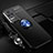 Silikon Hülle Handyhülle Ultra Dünn Schutzhülle Tasche Flexible mit Magnetisch Fingerring Ständer SD3 für Xiaomi Poco F4 5G Blau und Schwarz