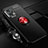Silikon Hülle Handyhülle Ultra Dünn Schutzhülle Tasche Flexible mit Magnetisch Fingerring Ständer SD3 für Xiaomi Poco X4 GT 5G Rot und Schwarz