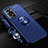 Silikon Hülle Handyhülle Ultra Dünn Schutzhülle Tasche Flexible mit Magnetisch Fingerring Ständer SD3 für Xiaomi Poco X4 Pro 5G Blau