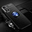 Silikon Hülle Handyhülle Ultra Dünn Schutzhülle Tasche Flexible mit Magnetisch Fingerring Ständer SD3 für Xiaomi Redmi 10 4G Blau und Schwarz